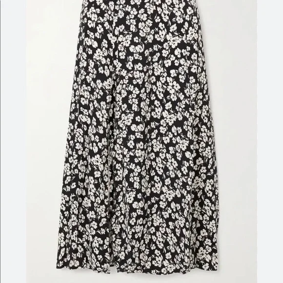Reformation Black and White Floral Midi Skirt - Picture 2 of 7